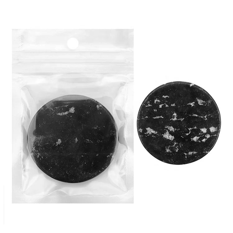 2025 Newest Black Round Stone Glue Holder Jade Stone for Eyelash Extensions