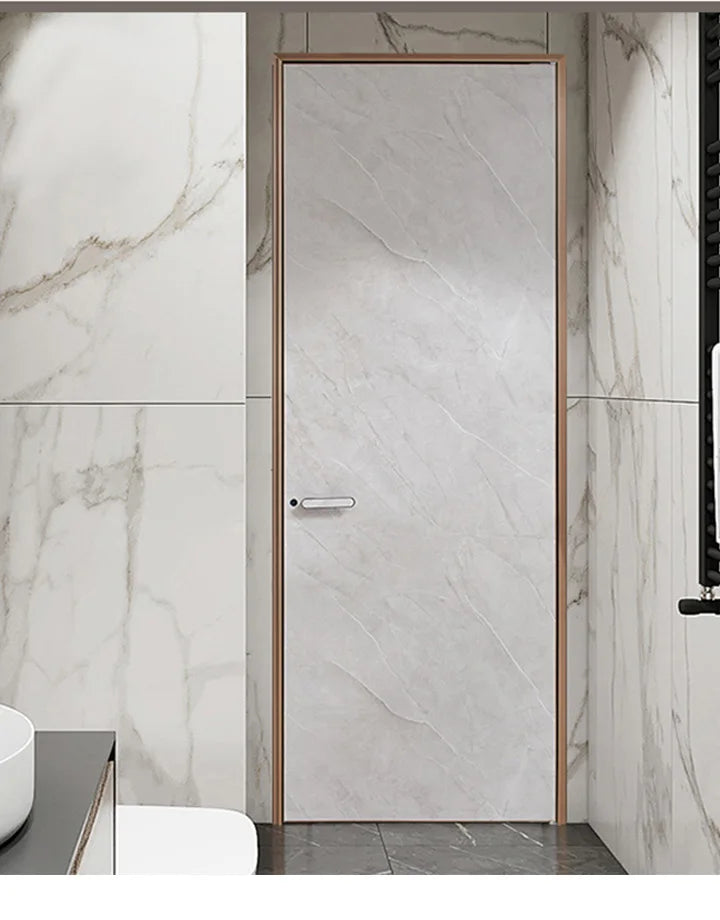 Modern Flush Design Wood Door Frame With Laminated Door Leaf Interior Bedroom Door Design