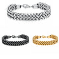 316L Stainless Steel Material Mens Double Franco Chain Bracelet Jewelry