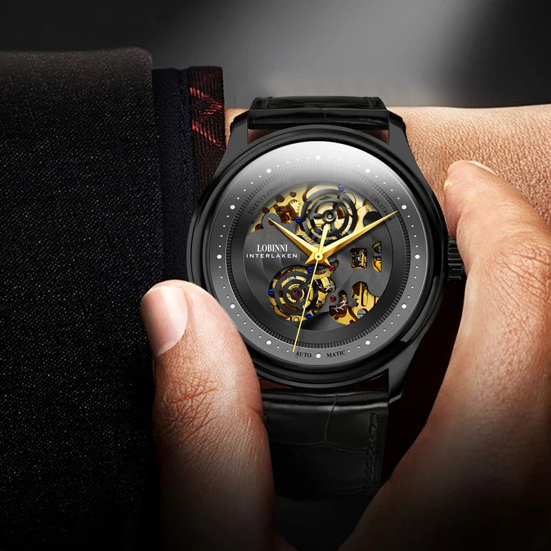 Custom Logo Hot Selling Skeleton Automatic Luxury Mechanical Men Watch OEM Brand