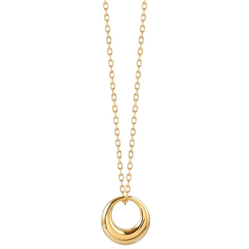 925 Sterling Silver Necklaces Women Fine Jewelry Wedding Accessories Geometric Round Pendant Beads Necklace Wholesale