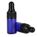 In Stock 1mL 2ml 3ml 5ml Blue Essential Oil Sample Glass Dropper Bottle With White/black Cap