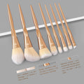 Wholesale 8 Pcs Custom logo Rose Gold Makeup Brush Set Women's Beauty Makeup Tools Soft Brush Exquisite Handle Vegetarian