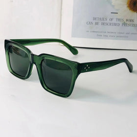 2024 Sunglasses Logo Custom Polarized Luxury Logo Sunglasses Vintage Uv400 Protection Square Sunglasses Acetate