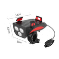 Rechargeable Usb 4 In1 Multi-function Bike Front Lamp Light with Horn Mobile Phone Stand Power Bank for MTB Bicycle Ride