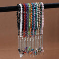 PBB1082 Handmade 33 Beads Wood Tiger Eye Prayer Beads Tasbih Natural Stone Islamic Prayer Beads for Men Women