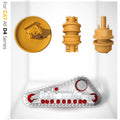 D4 Series Bulldozer Undercarriage Parts Segment Sprocket Top Roller Idler Track Bottom Roller for Caterpillar D4C D4D D4H