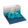 Hot Selling Mountain Block Series Products 3D Paper Cut Memo Pad Note Cubes Non-Sticky for Birthday Gift