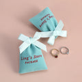 Aqua Blue 7x9 cm Drawstring Velvet Flannel Jewelry Pouch Bag Gift Dust Bag with Ribbon for Storage or Presentation