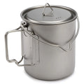 Ultralight Titanium Cup Outdoor Portable Mug Camping Picnic Water Cup with Foldable Handle 300ml / 400ml / 450ml / 750ml