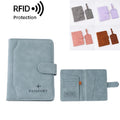 Custom Personalized Pu Leather Passport Holder Rfid Family Travel Passport Holder Wallet Passport Holder