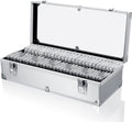 Aluminum Coin Storage  Case for Slab Coin Holders with Handle Holder Slabbed Coin Storage Box