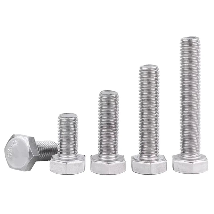 DIN933 A4-80 316 Stainless Steel Hex Head Full Thread Bolt Metric System M10 M12 External Hexagon Head Fully Threaded Screw