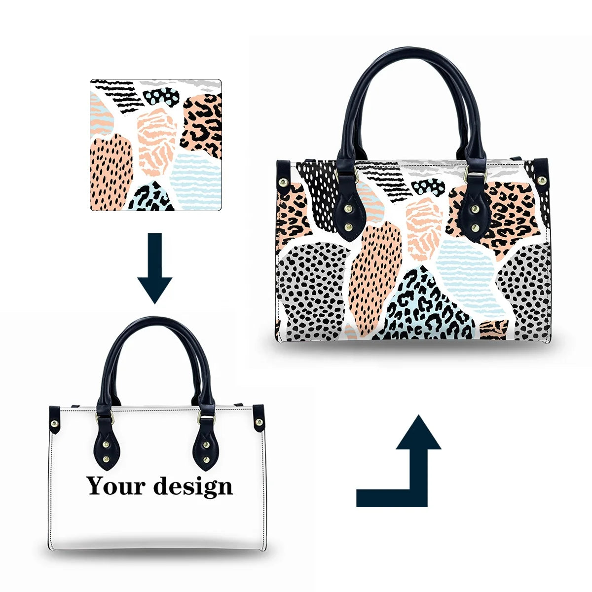 New 2023 Purses and Handbags Promotional Tote Shopping Bag With Logo Custom Luxury Handbags for Women Female