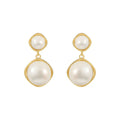 S925 Silver Needle Diamond Pearl Earrings Advanced Sense Earrings Double Pearl Earrings