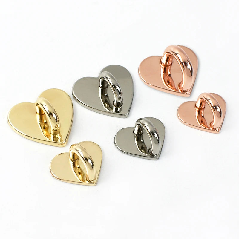 Deepeel BF810 25mm Arch D Ring Side Clip Buckle Handbag Hardware Accessories Bag Chain Connector Heart Hanging Hook