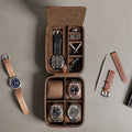 Custom 5 Watch Travel Case Storage Organizer for 5 Watches Ring Necklace