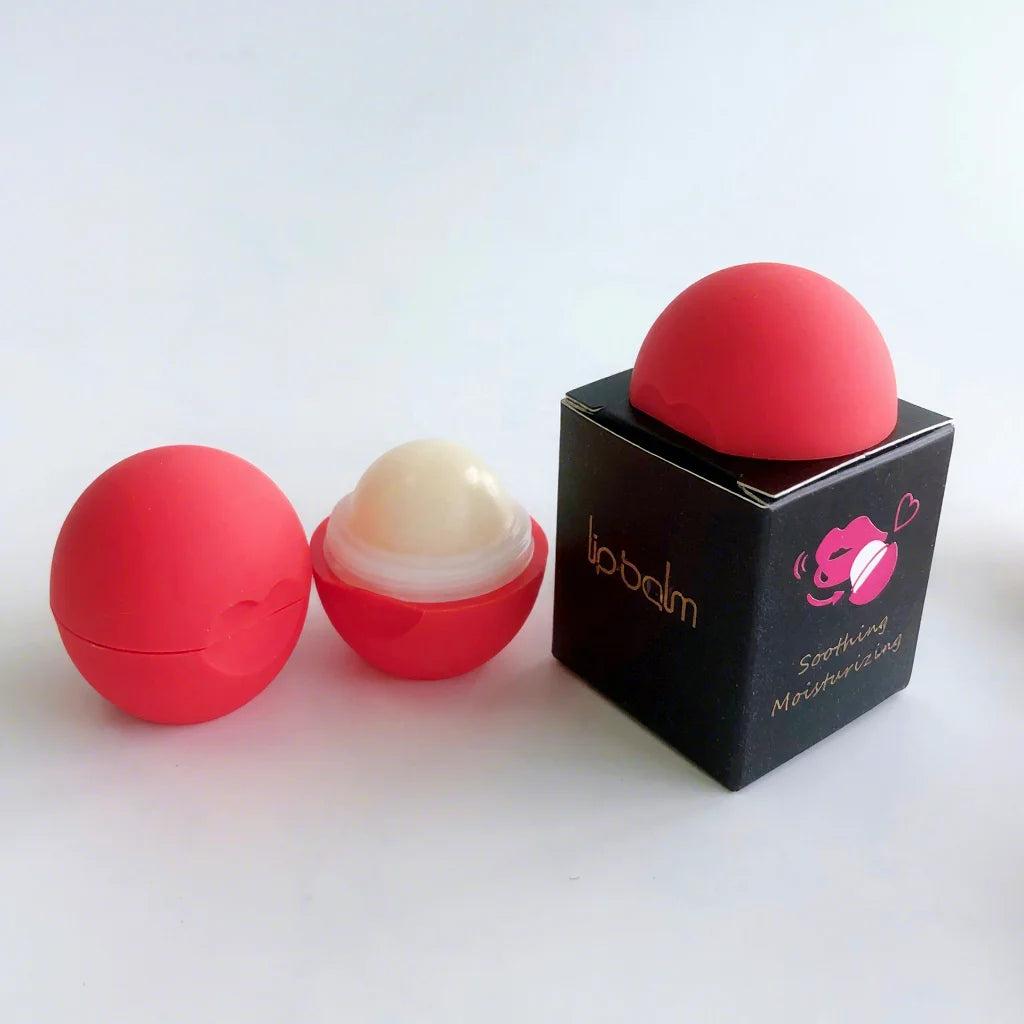 WholeSale Cruelty Free SPF 30 Nourishing Red Heart Kid Lip Balm Ball for Custom Logo