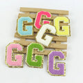 Stock Lilac New Self Adhesive 3M Backing Multi Color Alphabet Embroidered Patch Letter A-Z Decorative Custom Embroidery Patches