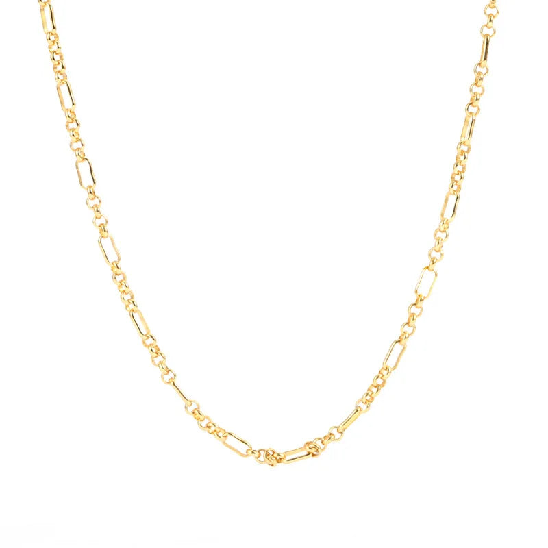 Rainbowking S925 Sterling Silver 18k Gold Vermeil 1.7mm Figaro Choker Chain Necklace Wholesale Ins Jewellery for Women and Girls