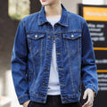 Fall Casual Men's Clothing M-5XL Jacket Fashion Blue Denim Jacket