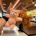 Mini Plush Teddy Bear Toys Keychains Soft Tiny Bear Doll Valentine's Day Stuffed Animal Tiny Bear Keychains Wedding Party Favors