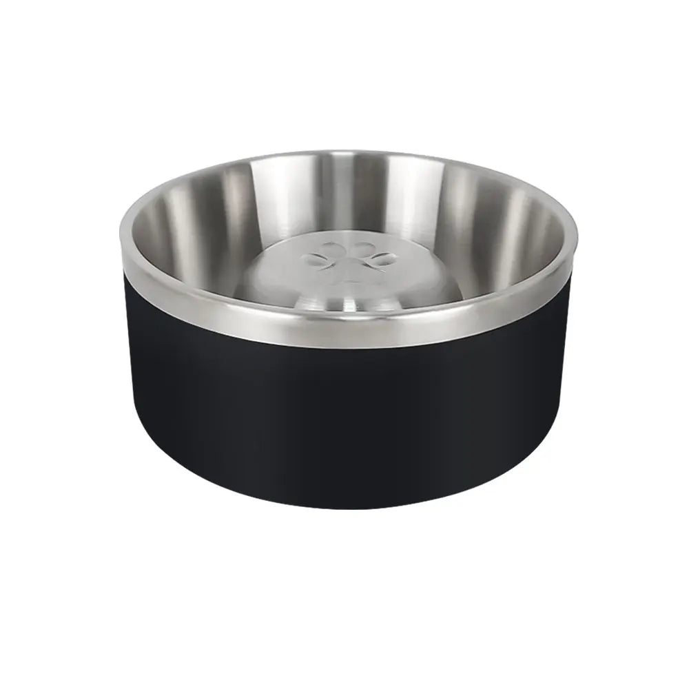 Dog Water Bowl Food Grade 304 Stainless Steel Dog Bowl Non-Skid Pet Slow Feeder Metal Dog Bowl