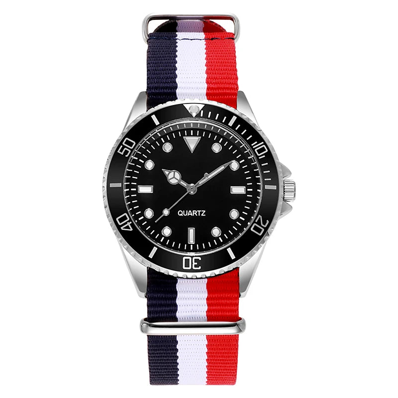 Reloj Para Hombre Classic Men Nylon Quartz Watch Wrist Luxury Orologio Uomo Montre Pour Hommes