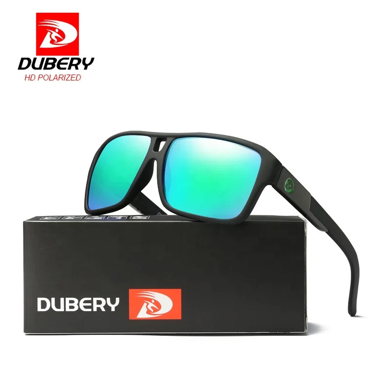 DUBERY 2026 Official High-End Custom Men's Sunglasses 2026 Fashion Oversized Fancy Sunglasses with Transparent Blue Frame