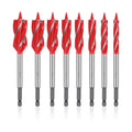 DZ 8pcs 4 Flute Quick Change Hex Shank Wood Drill Bit All Types of Wood Versatile Drilling Tool