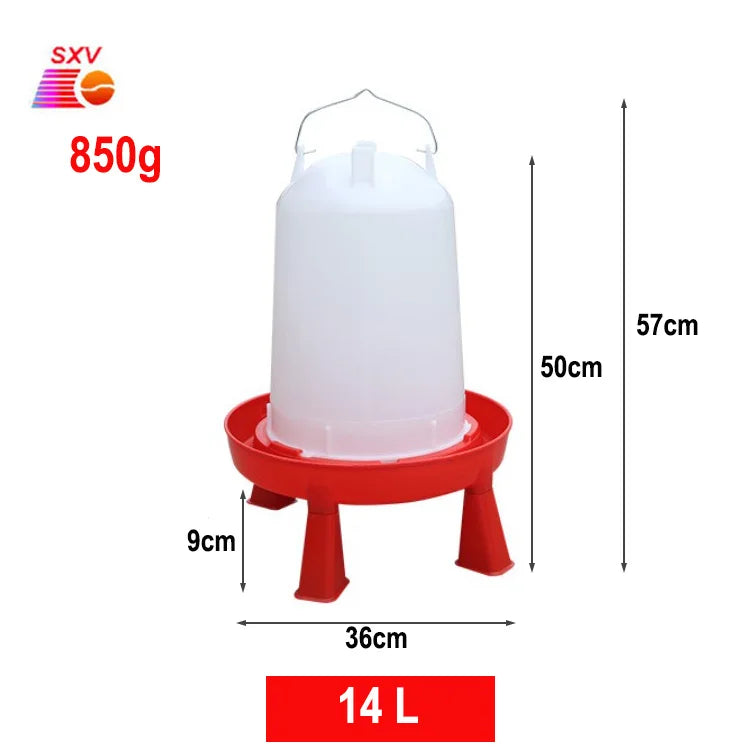 New 14L Plastic Poultry Feeder and Drinker Animal Husbandry Equipment for Chicken Broilers