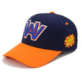 Custom Curved Brim Cotton 5 Panel Adjustable Colorblock Baseball Cap Hat With 3D Embroidery logo