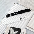 Mobile Store Opening and Closing Notice Signs at the Entrance of the Store Advertising Prompts