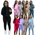 Womens Winter Clothing 2025 Casual Sportswear Ladies 2 Piece Women Sweatpants and Hoodie Joggers Pants Two Piece Pants Set