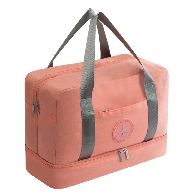 New Fashion Ladies Wet and Dry Separation Travel Bag Waterproof Dry Bag Sports Travel Yoga Fit Swim Beach Unisex Duffel Bag