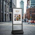 BOZE A1 Size Two-Sided Windproof Water Base Display Stand Corrosion Protection Self-adhesive Installation for Windy Outdoor