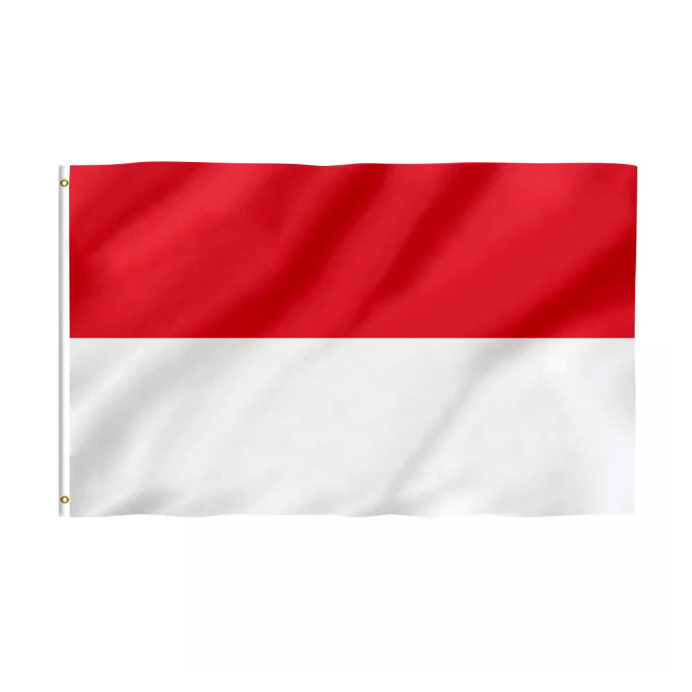 Goods in Stock Promotional Product 3x5 Ft Indonesia Flag 100% Polyester With Brass Grommets Indonesia Flags