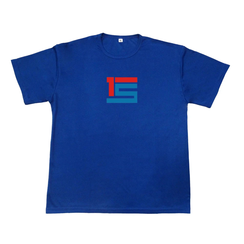 Custom T-shirts With logo Custom Printing Blue Polyester Round Neck With National logo Senegal