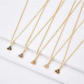Simple Design Luxury Necklace Jewelry Dainty 14K Gold Plated 925 Sterling Silver Triangle Zircon Pendant Necklace