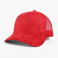 Custom High Crown 5-Panel 100% Polyester Suede Trucker Hat Common Waterproof Letter Pattern Curved Sporty Street Style Business