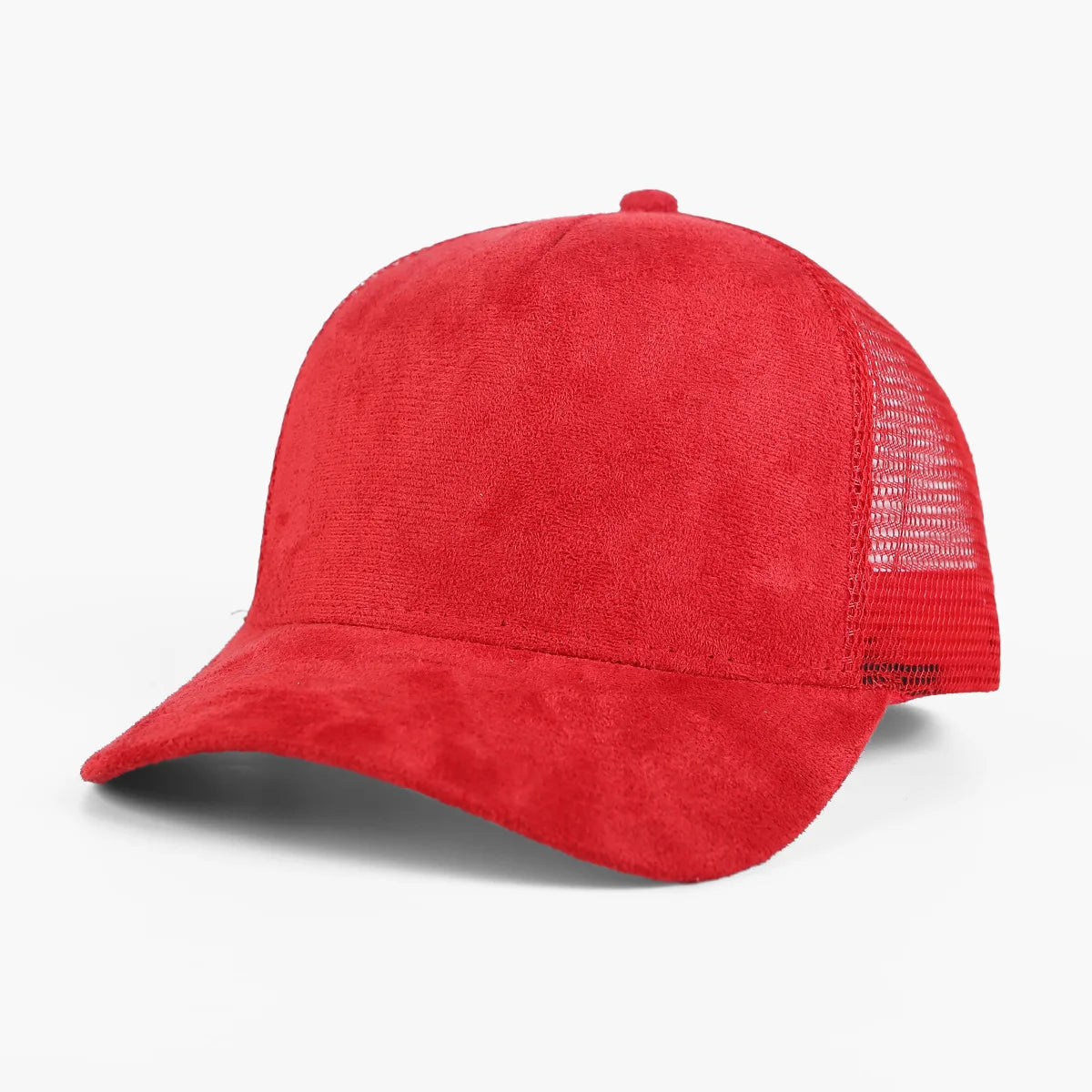 Custom High Crown 5-Panel 100% Polyester Suede Trucker Hat Common Waterproof Letter Pattern Curved Sporty Street Style Business