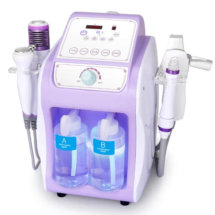 New Technology 6 in 1 Oxygen Jet Peel Facial Beauty Equipment Oxygen Therapy Skin Scrubber Dermabrasion