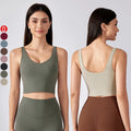 2024 New Custom Women Fitness High Support Workout Top Outdoors Running V Neck Yoga Sports Bra