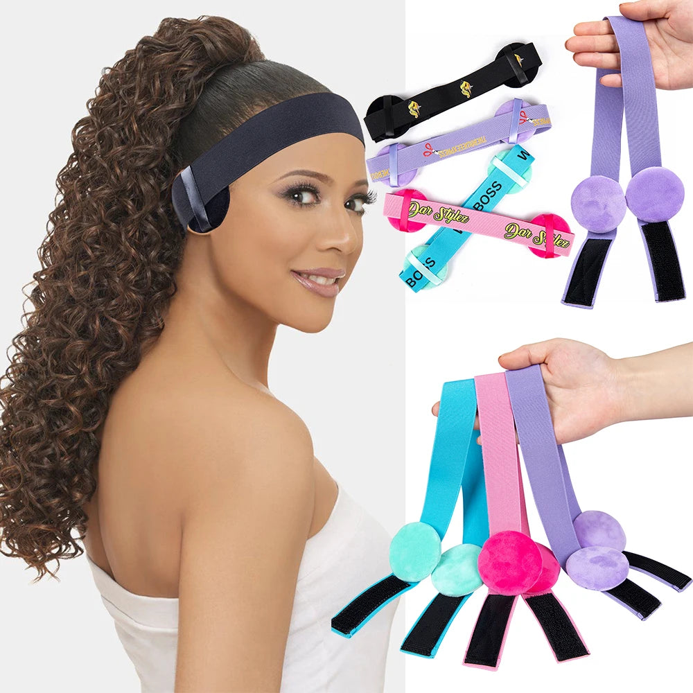 New Arrival Custom Logo Packaging Colorful Lace Wig Elastic Band Spandex/Polyester Material for Frontal Lace Wig Edges Ear
