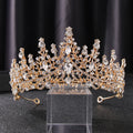 Hot Sell Green Crystal Crown Tiara Bride Wedding Tocados Wedding Accessories for Bride
