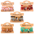 Bohemian Creative Jewelry Charms Multi-layer Crystal Chain Handmade 4Pcs/set Bracelet Boho Fashion Jewelry Bracelet