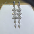 Silver 925 Original Total 6 Ct Brilliant Cut Diamond Test Past D Color Water Drop Moissanite Dangle Earrings Fine Jewelry