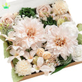 Artificial Flowers and Greenery Combo Box Set Green Blush Flower for DIY Wedding Bridal Bouquet Centerpieces Floral Decor