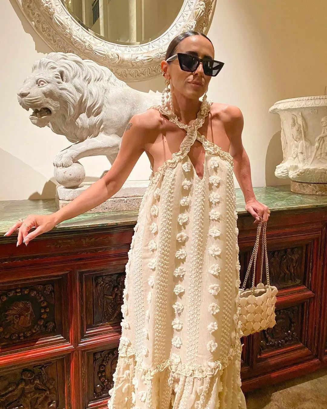 Boutique Wholesale Fashion Halterneck Cake Dress Summer New 2026 Solid Color Sleeveless Europe Women's Dress
