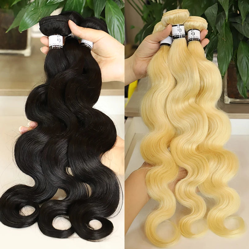 Wholesale Cheap 613 Human Hair Bundles Human Hair Extensions 100% Human Hair Remy Indian Raw Body Wave Bundles for Black Women